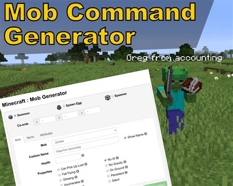 Mobs <b>Generator</b>; Loot tables; Custom potions; Beacon color; Coordinate Calculator; Target Selector; Text <b>generators</b>; Color codes; JSON Text Component; Styled Text; Title <b>generator</b>; Sign <b>generator</b>; Book editor /tellraw editor; Custom server MOTD. . Summon command minecraft generator